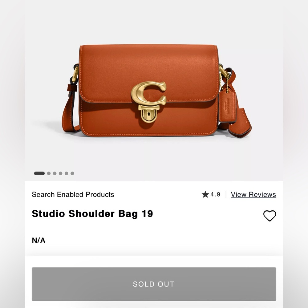 Coach Studio Shoulder Bag 19 - Sold Out Everywhere!